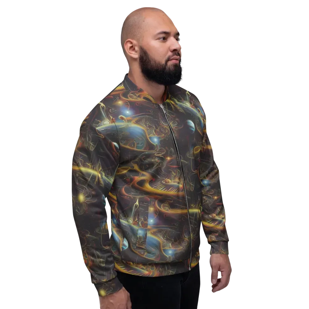 Galactic Swirl on Bomber Jacket — Right