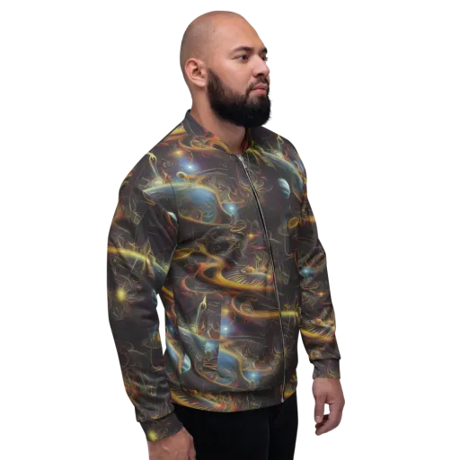 Galactic Swirl on a Bomber Jacket