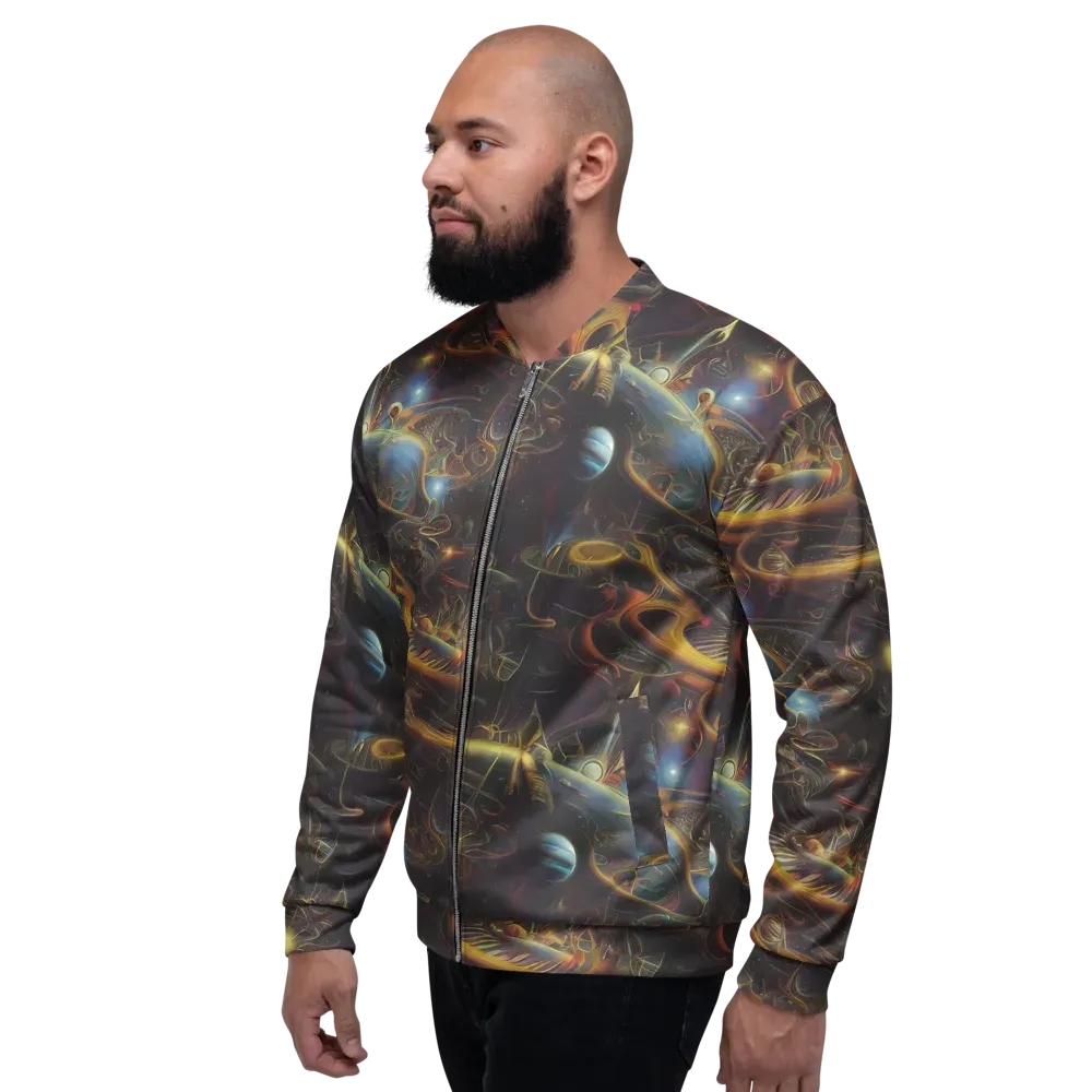 Galactic Swirl on Bomber Jacket — Left