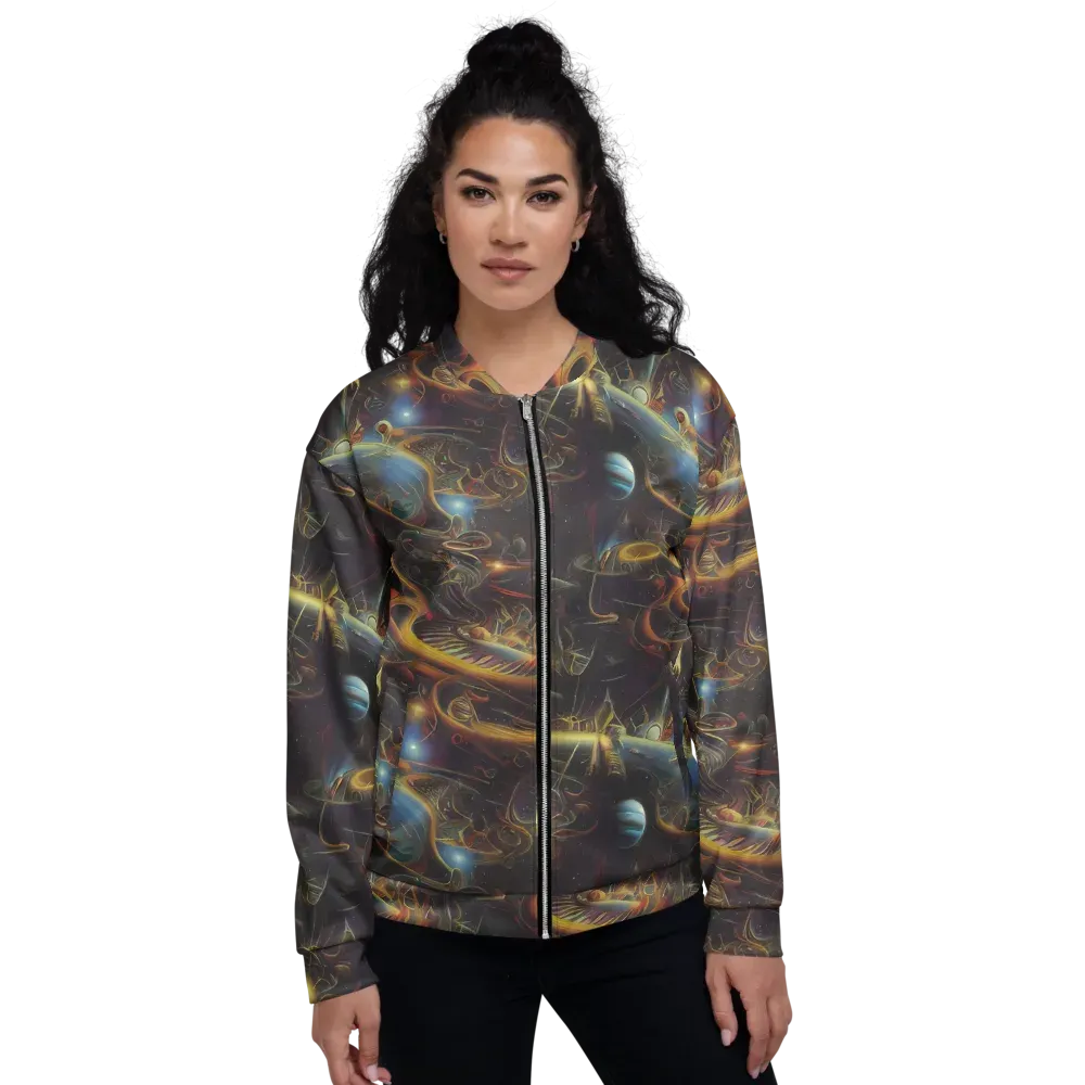Galactic Swirl on Bomber Jacket — Front