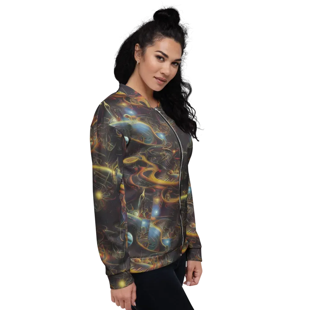 Galactic Swirl on Bomber Jacket — Right