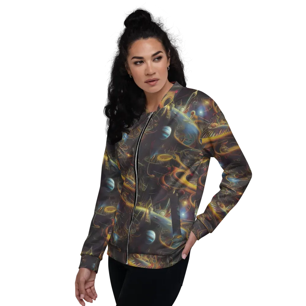 Galactic Swirl on Bomber Jacket — Left