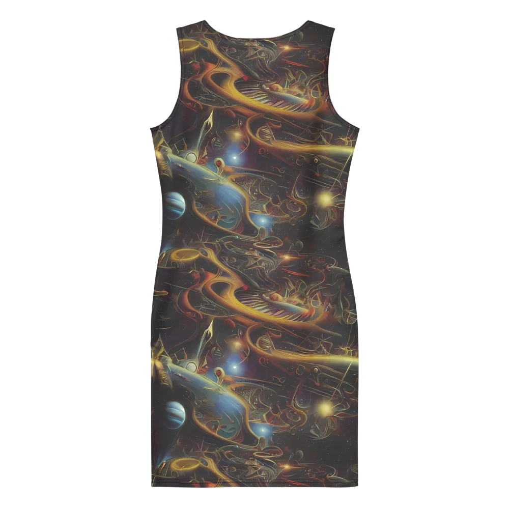 Galactic Swirl on Bodycon Dress — Back