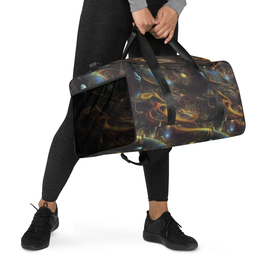 Galactic Swirl on Duffle Bag — Right Front
