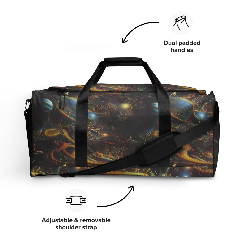 Galactic Swirl on Duffle Bag — Front