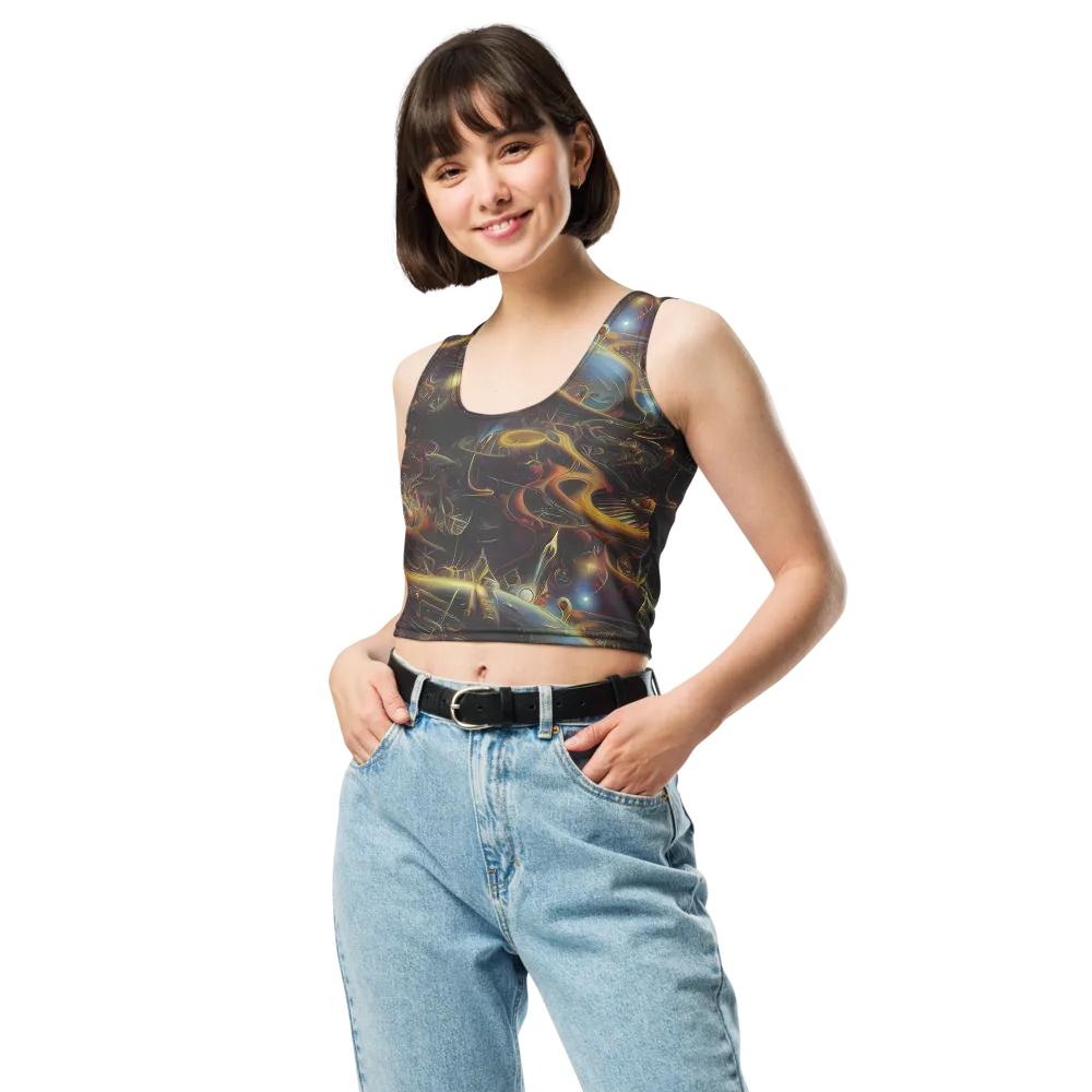Galactic Swirl on Crop Top — Front