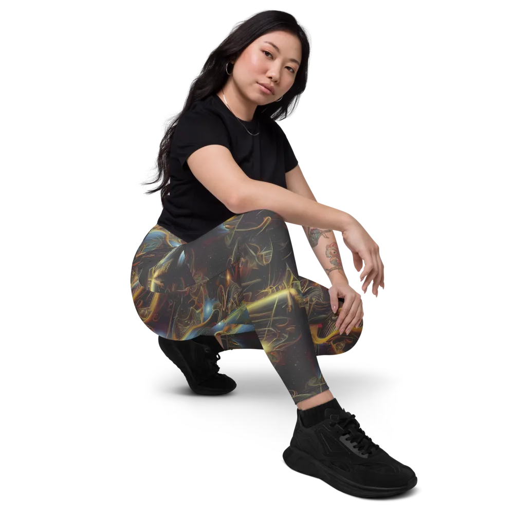 Galactic Swirl on Leggings with Pockets — Right Front