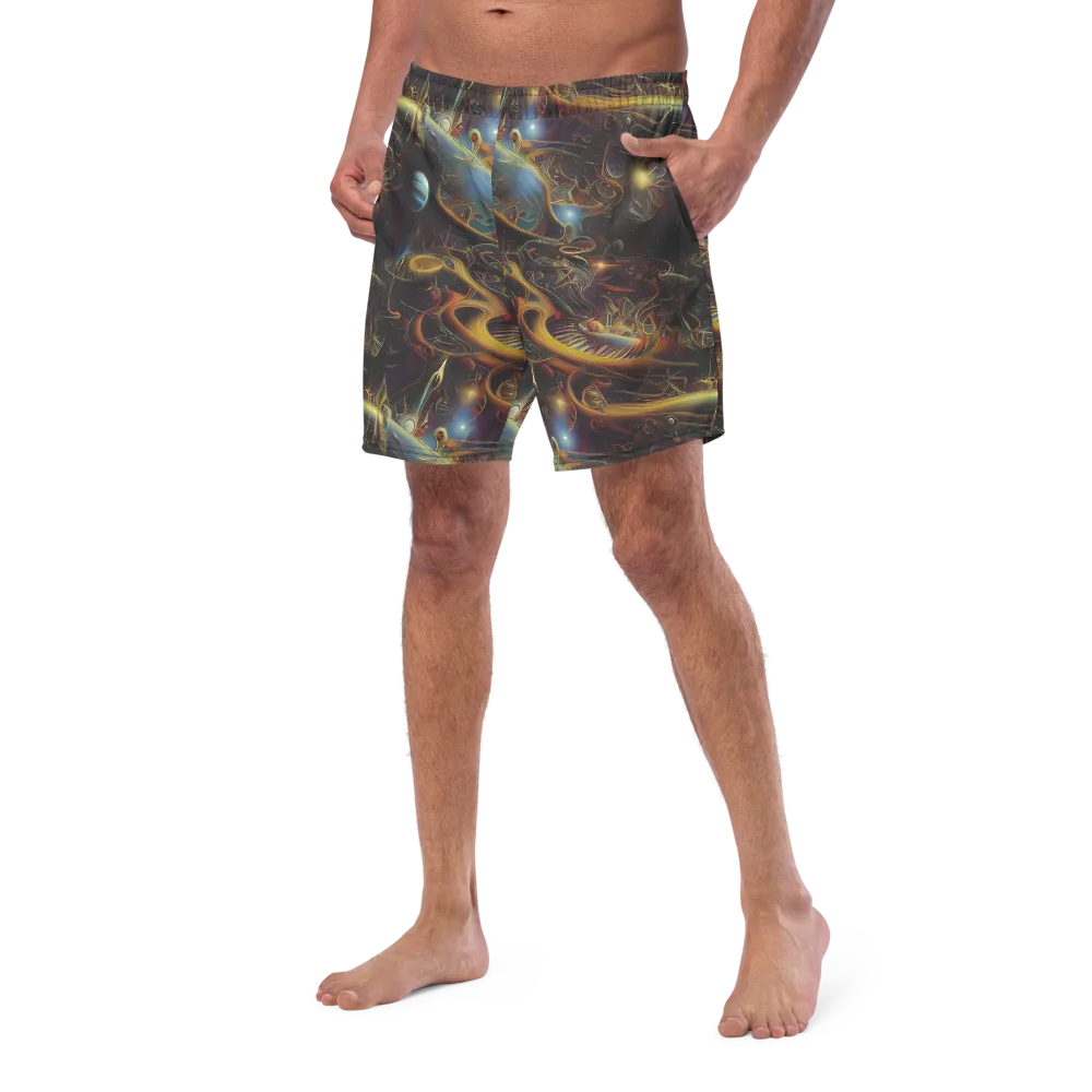 Galactic Swirl on Swim Trunks — Left Front