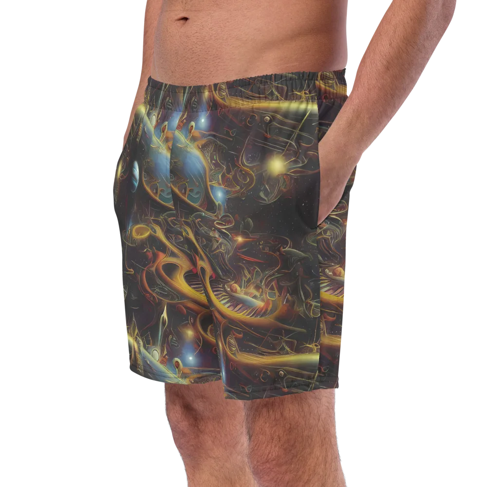Galactic Swirl on Swim Trunks — Left Front