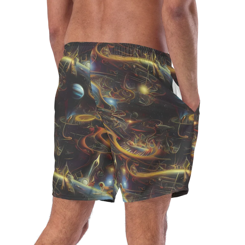 Galactic Swirl on Swim Trunks — Right Back