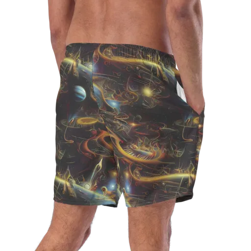 Galactic Swirl on a Swim Trunks