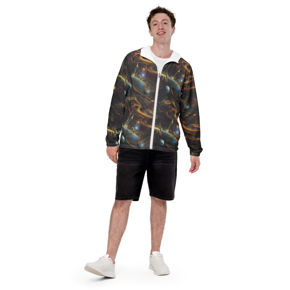 Galactic Swirl on Men's Windbreaker — Front