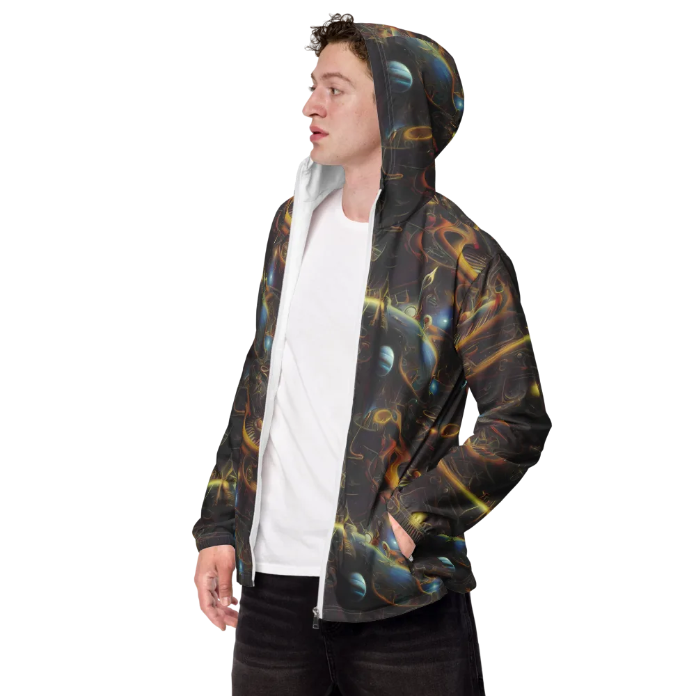Galactic Swirl on Men's Windbreaker — Left Front