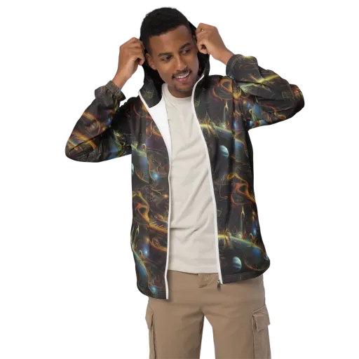 Galactic Swirl on a Men's Windbreaker