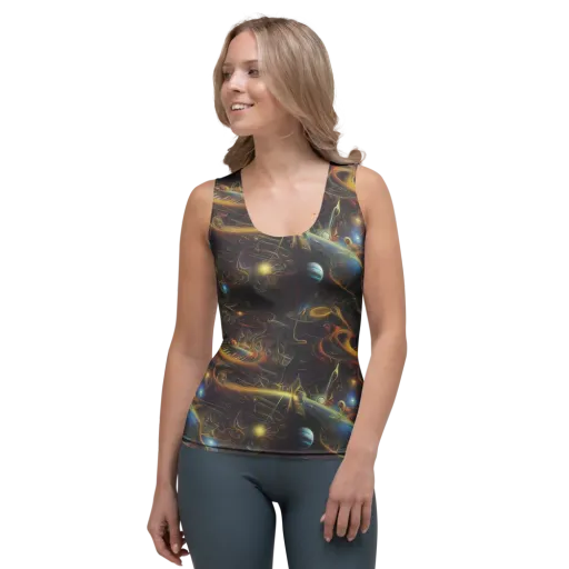 Galactic Swirl on a Women's Tank Top