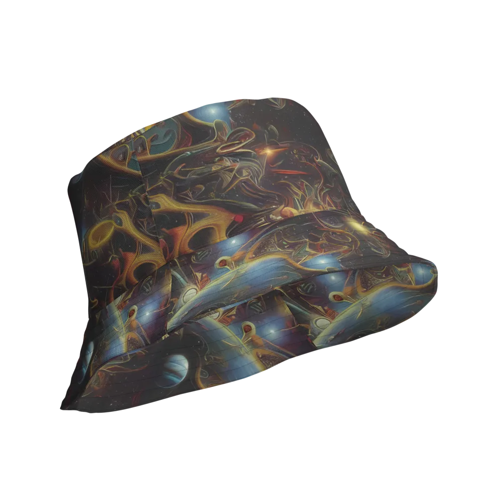 Galactic Swirl on Reversible Bucket Hat — Product details Outside