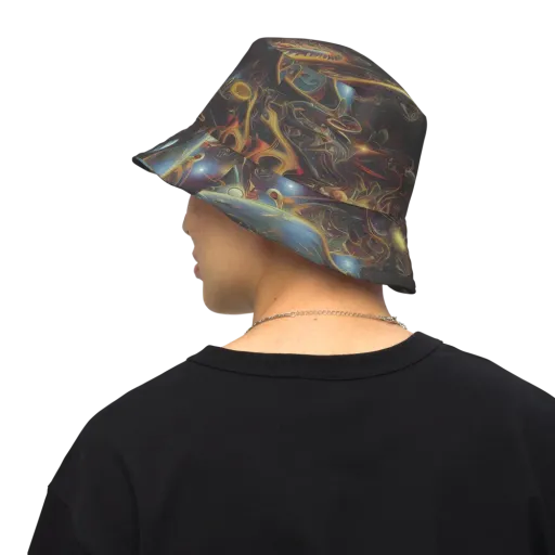 Galactic Swirl on a Reversible Bucket Hat