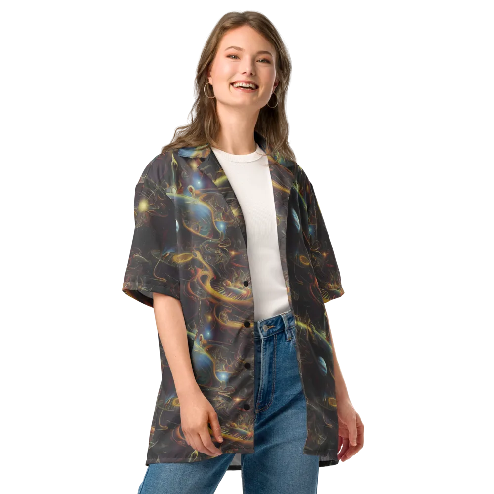 Galactic Swirl on Button Shirt — Front