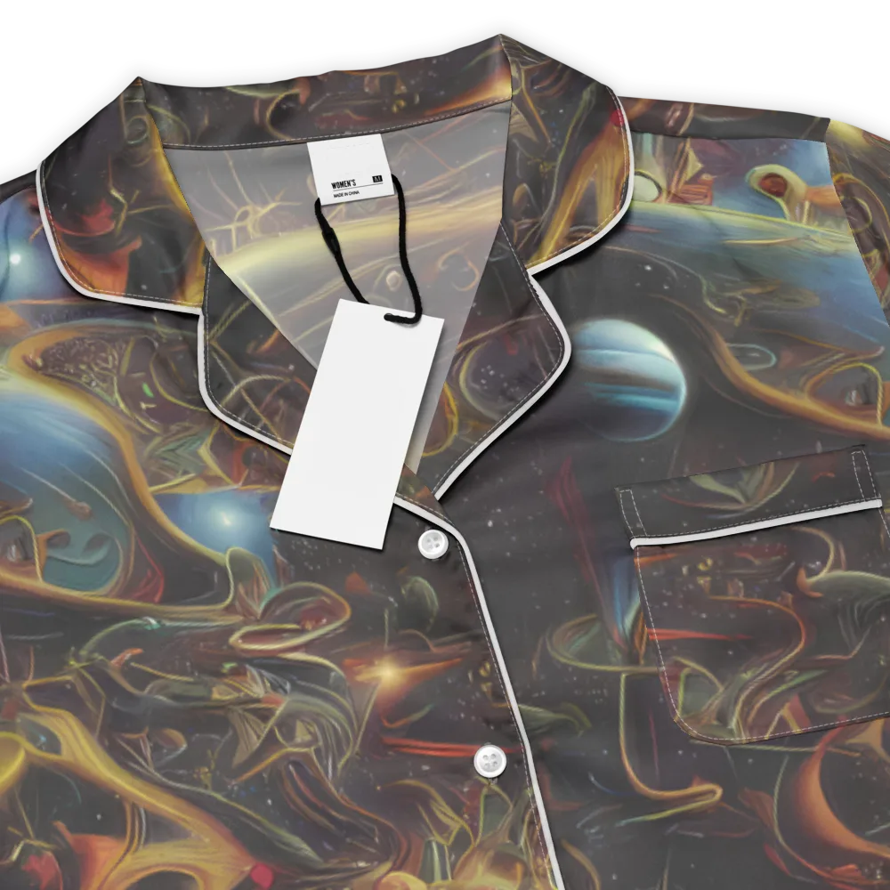Galactic Swirl on Women's Short Sleeve Pajama Top — Product details