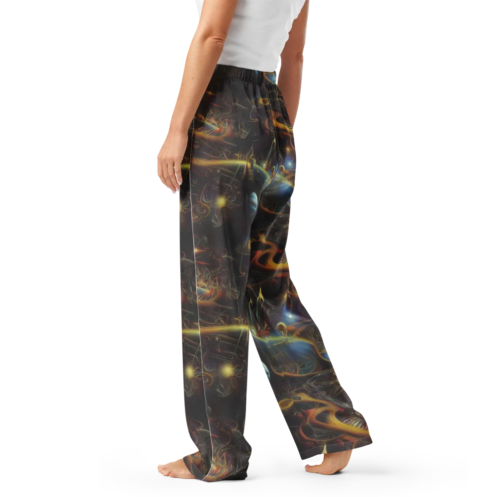 Galactic Swirl on Women's Pajama Pants — Left