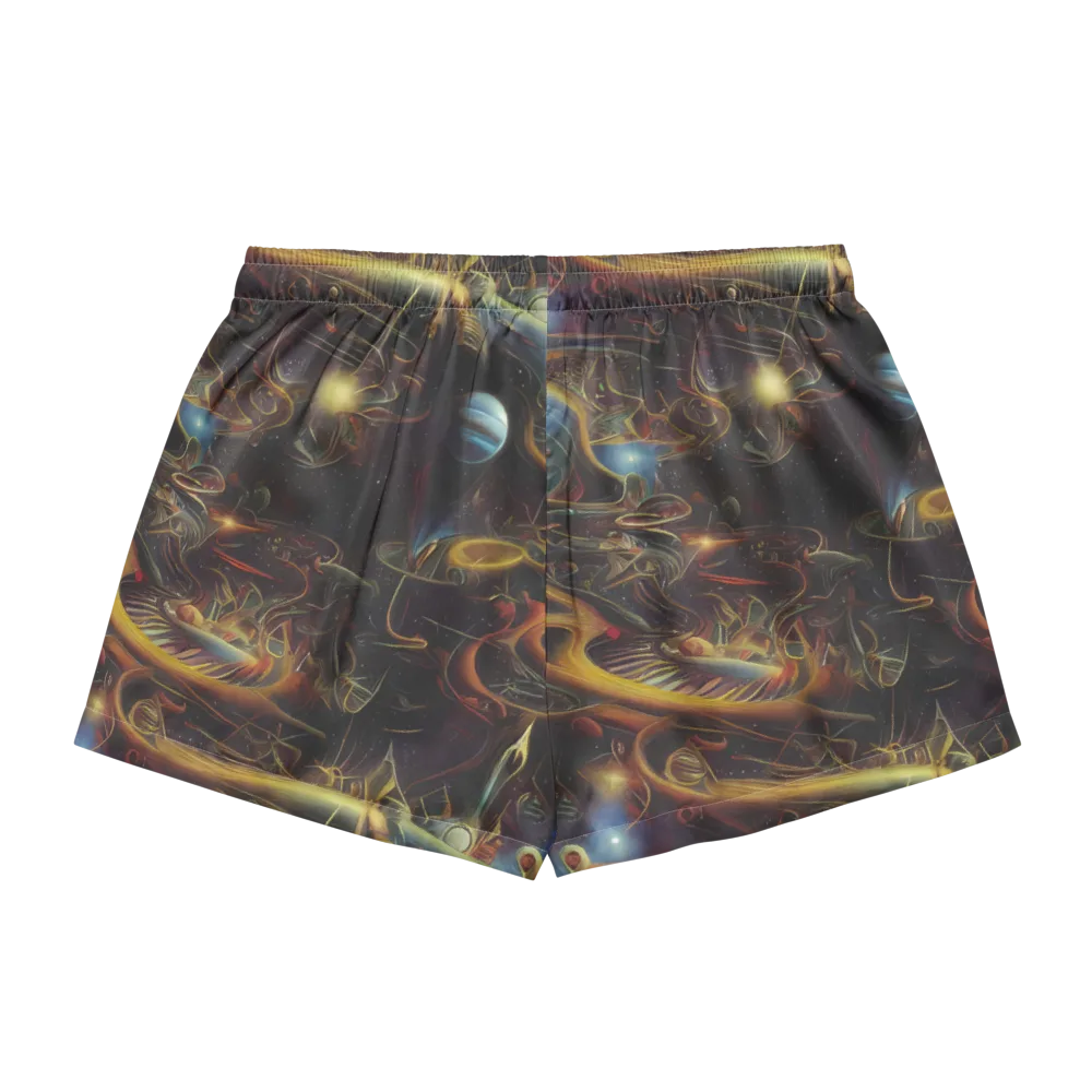 Galactic Swirl on Women's Pajama Shorts — Back