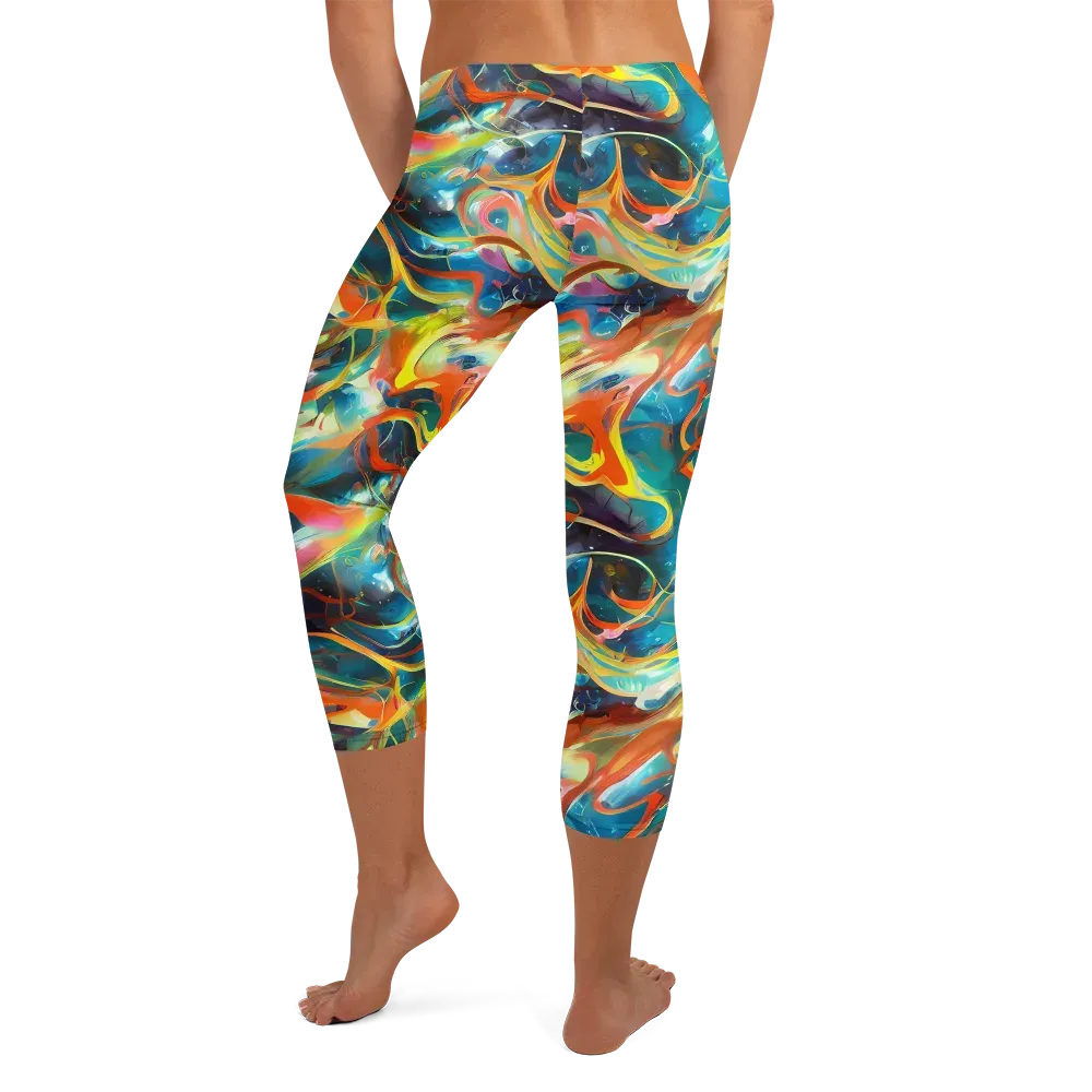 Cecily’s Swirl on Capri Leggings — Back