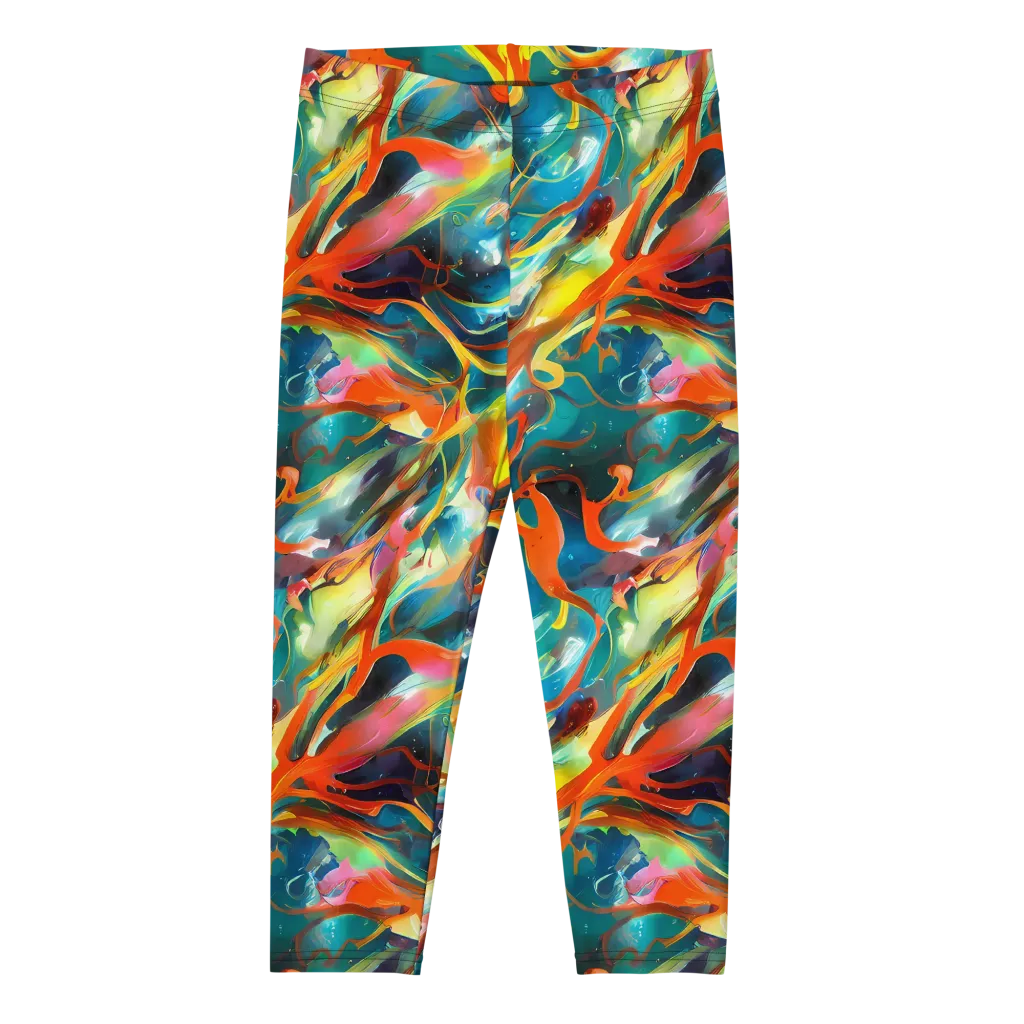 Cecily’s Swirl on Capri Leggings — Front