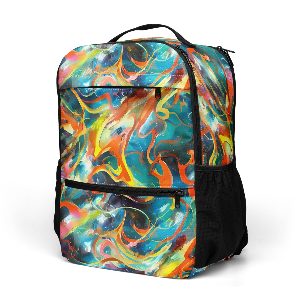 Cecily’s Swirl on Utility Backpack — Left Front