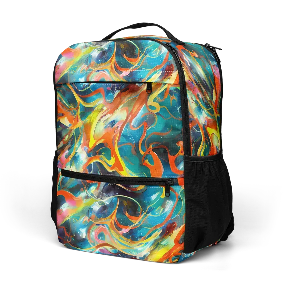 Cecily’s Swirl on Utility Backpack — Left Front