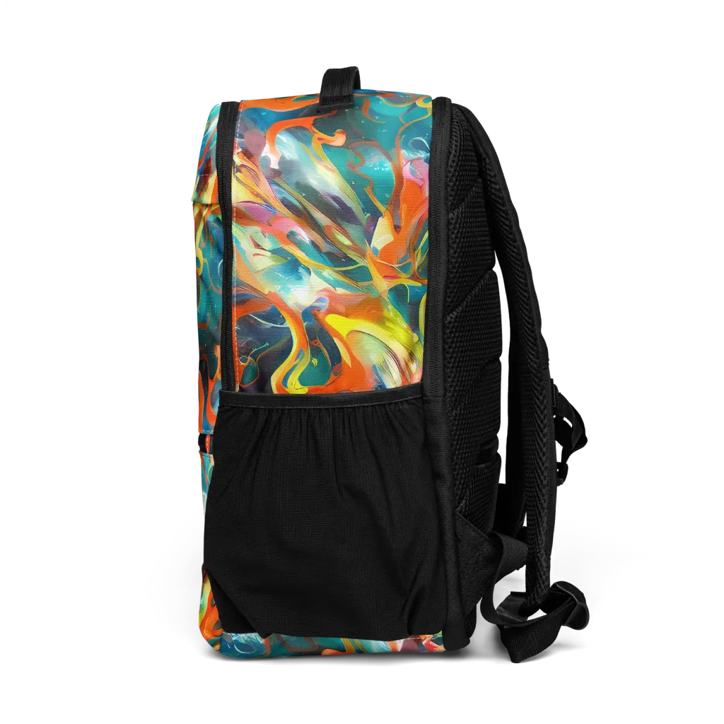 Cecily’s Swirl on Utility Backpack — Left