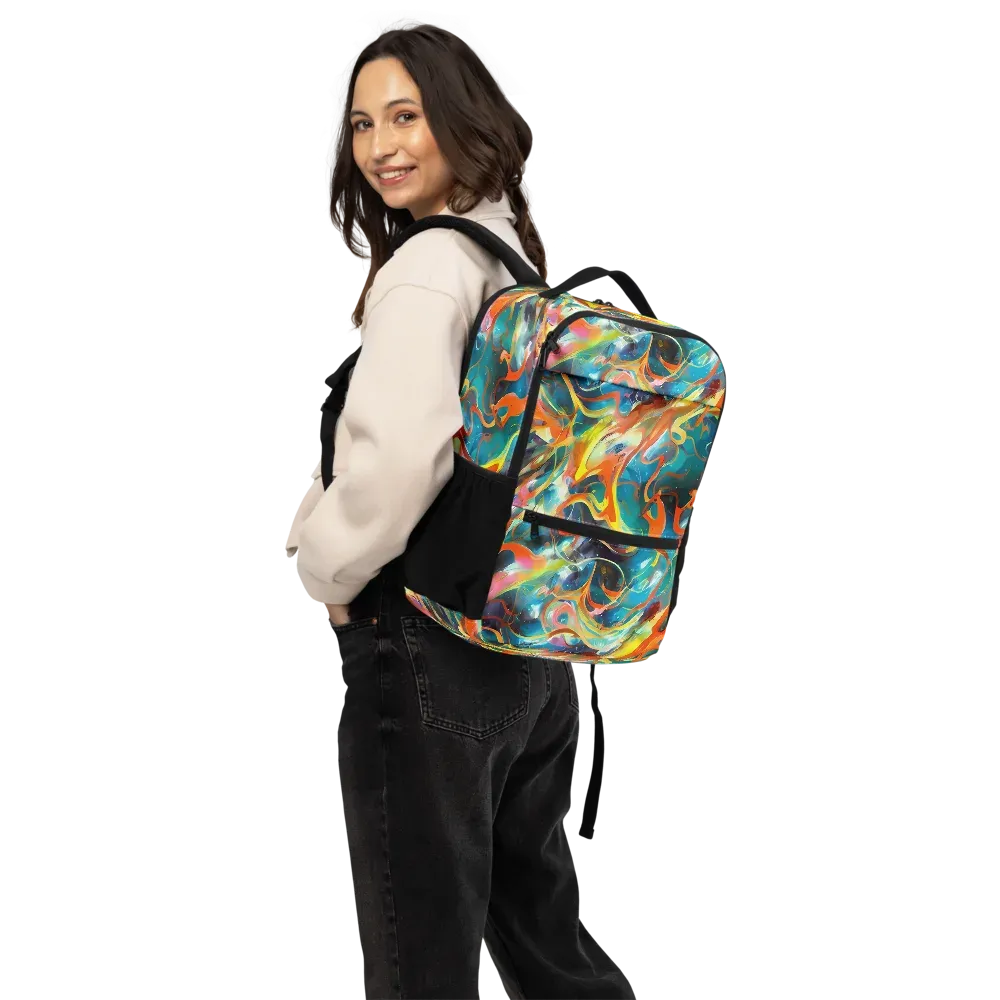 Cecily’s Swirl on Utility Backpack — Back