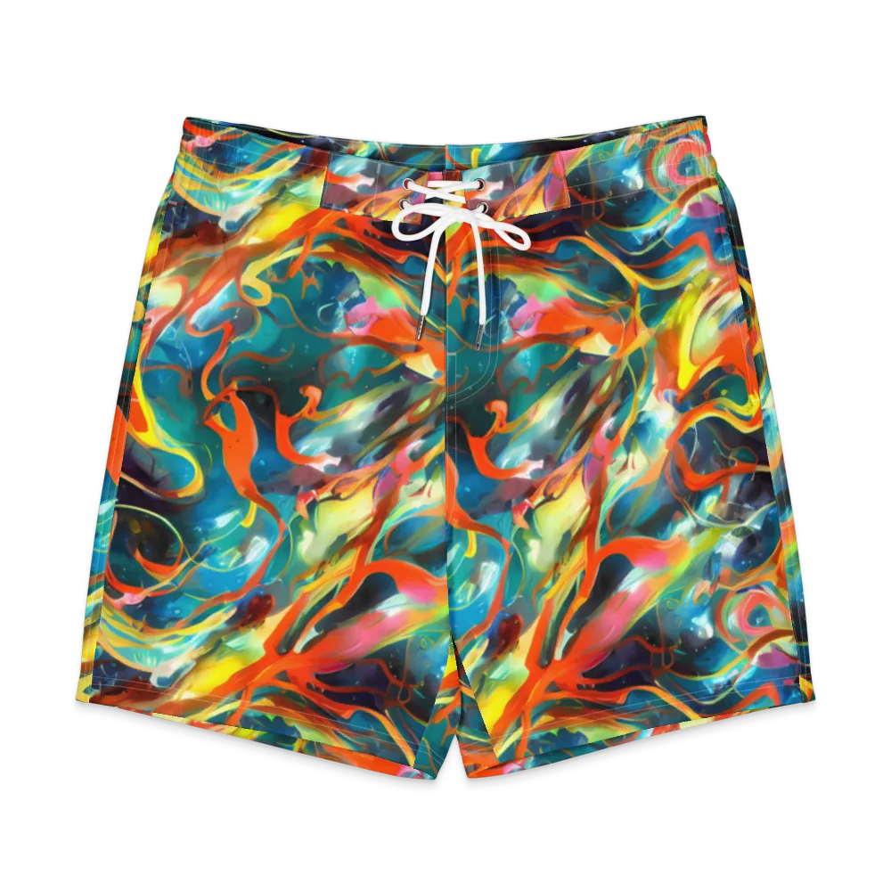 Cecily’s Swirl on Men's Board Shorts — Front