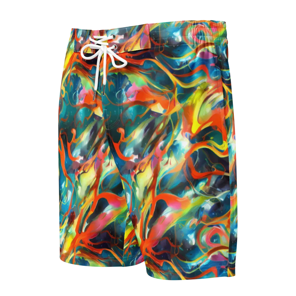 Cecily’s Swirl on Men's Board Shorts — Front