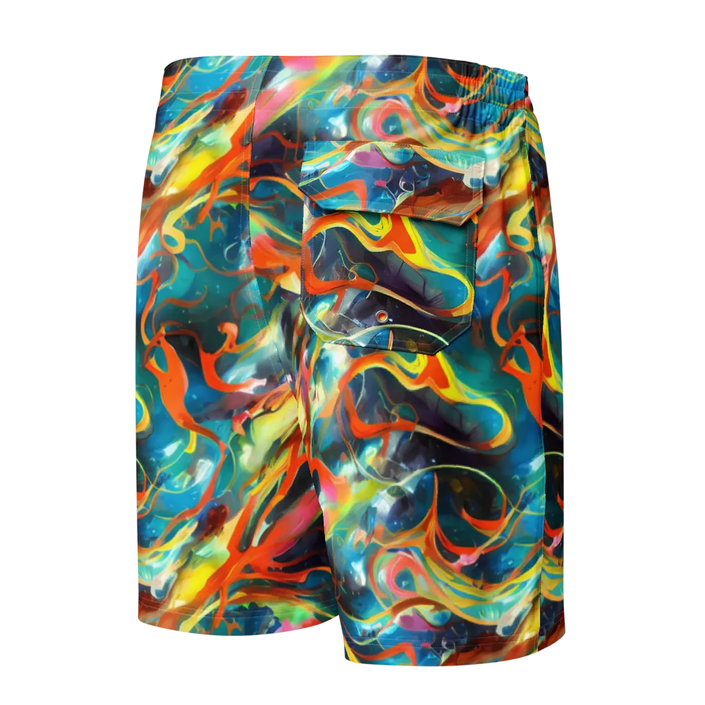 Cecily’s Swirl on Men's Board Shorts — Back
