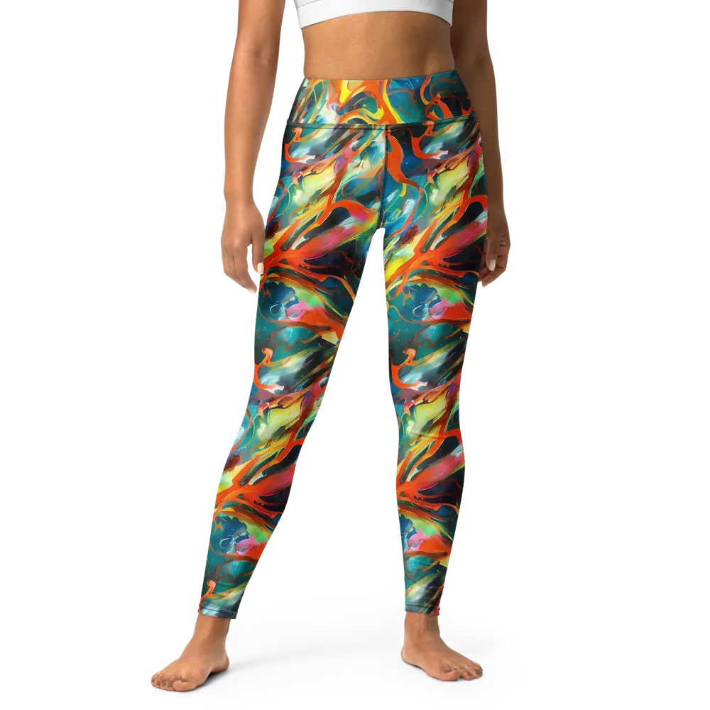 Cecily’s Swirl on Yoga Leggings — Front
