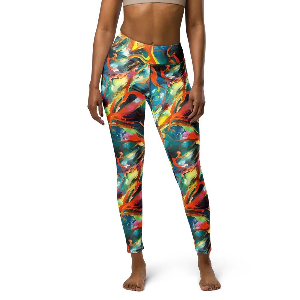 Cecily’s Swirl on Yoga Leggings — Front