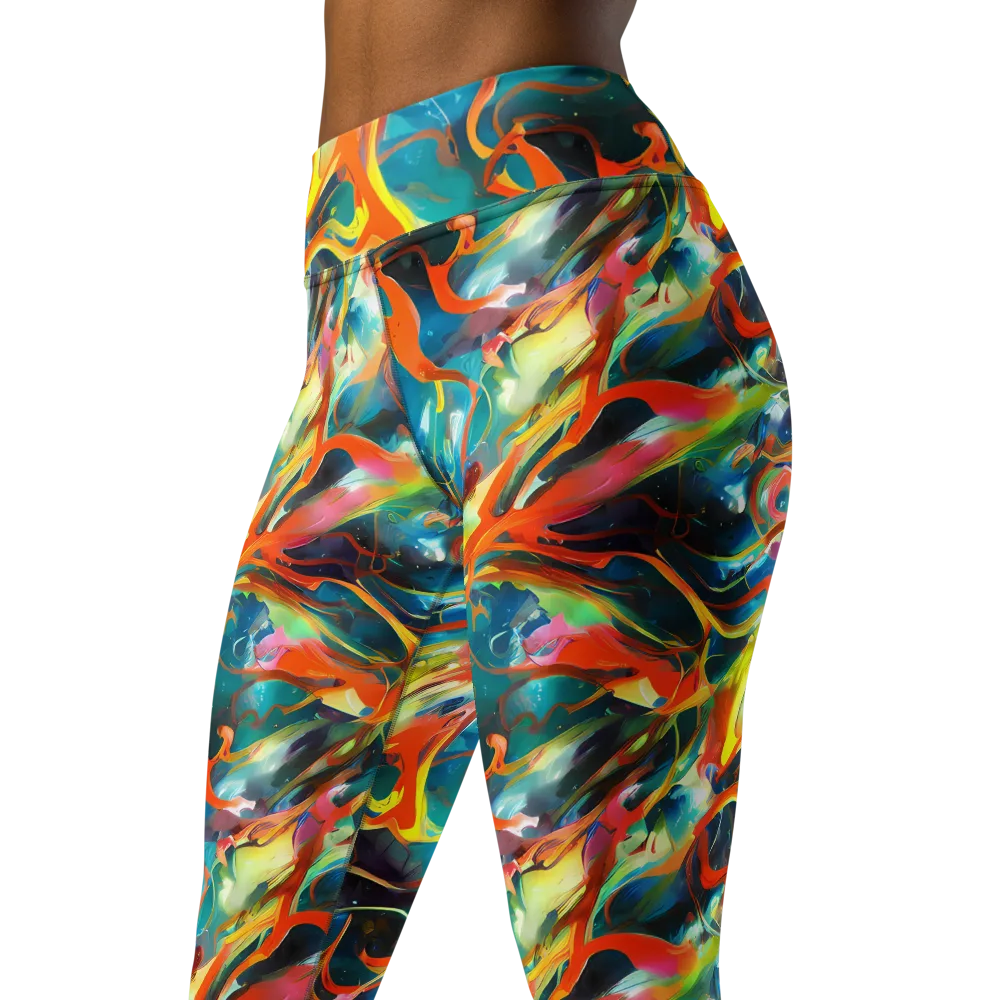 Cecily’s Swirl on Yoga Leggings — Left Front