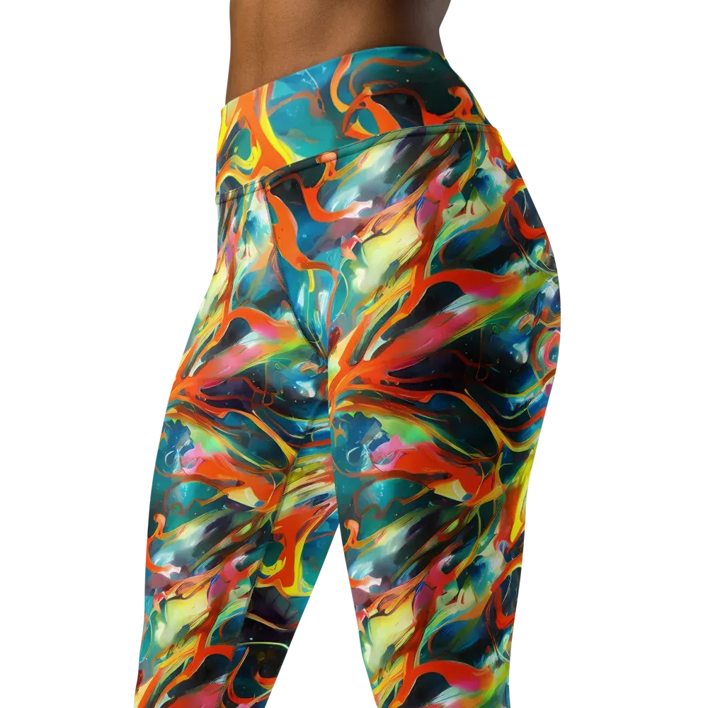 Cecily’s Swirl on Yoga Leggings — Left Front