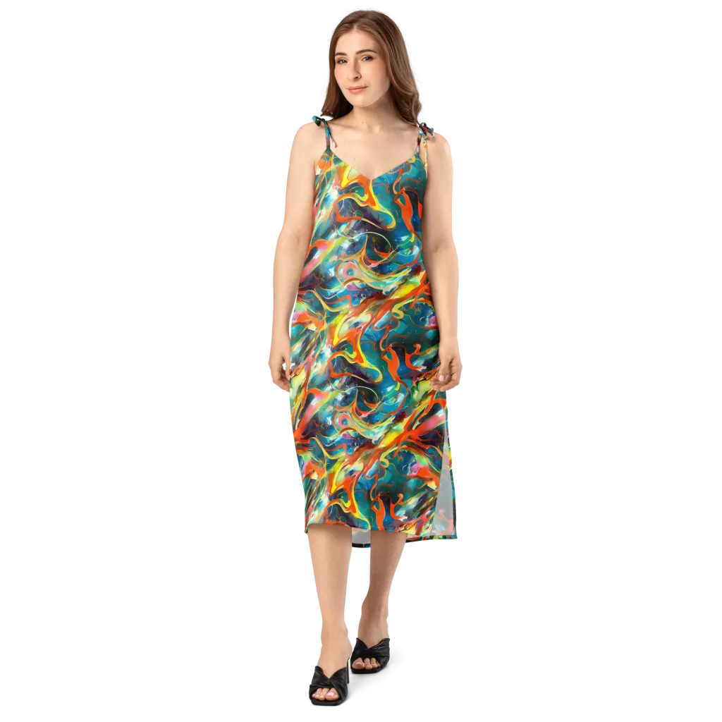 Cecily’s Swirl on Slip Dress — Front