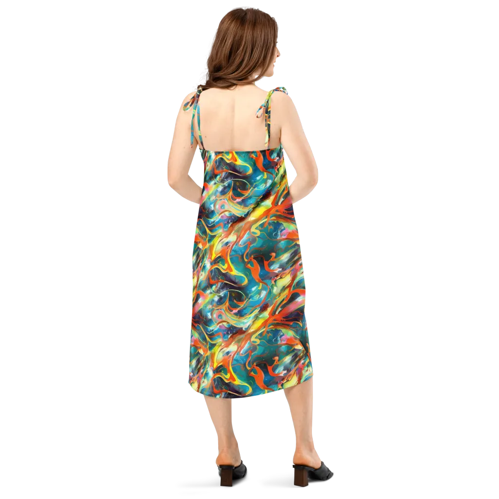 Cecily’s Swirl on Slip Dress — Back