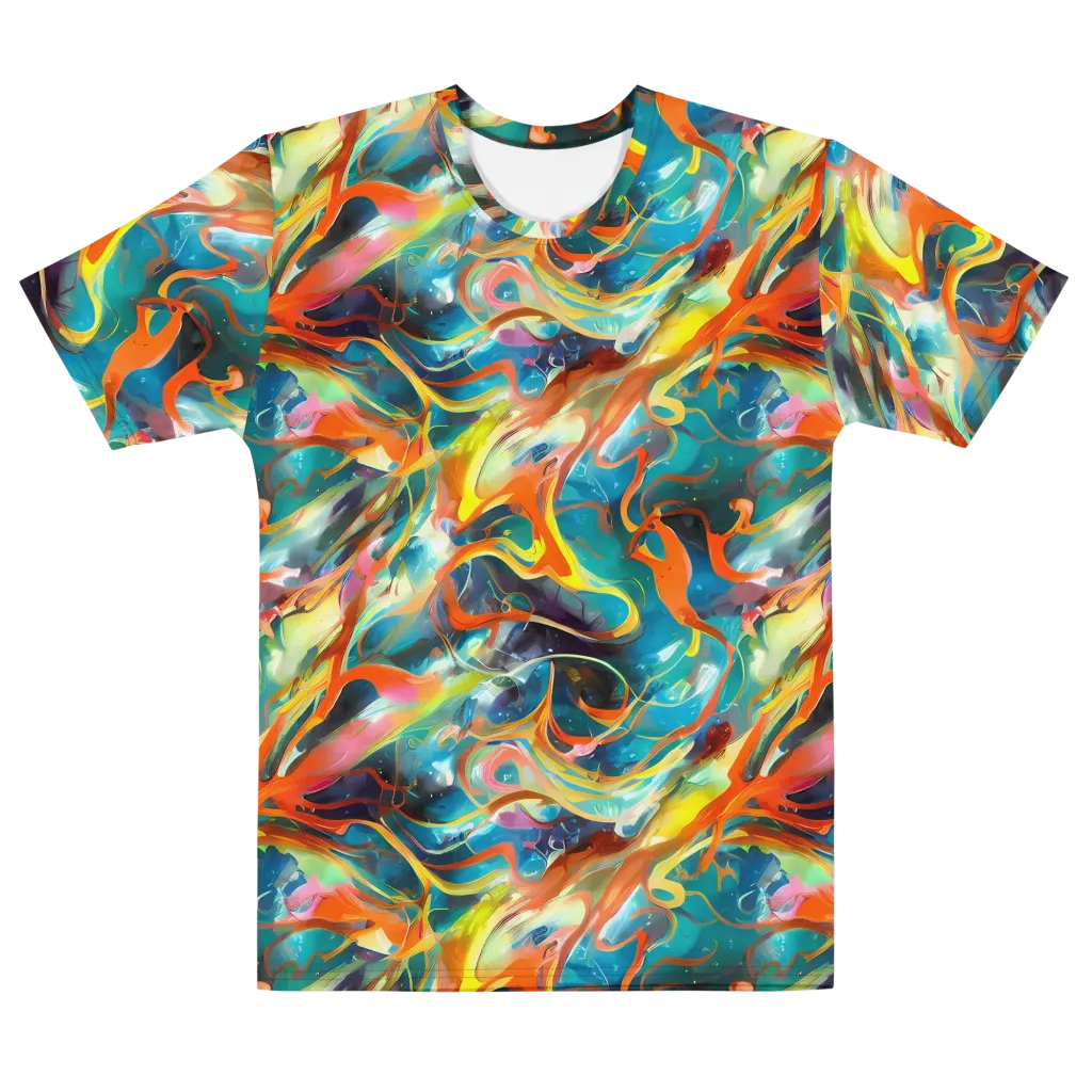 Cecily’s Swirl on Men's Cotton Crew Neck T-Shirt — Front