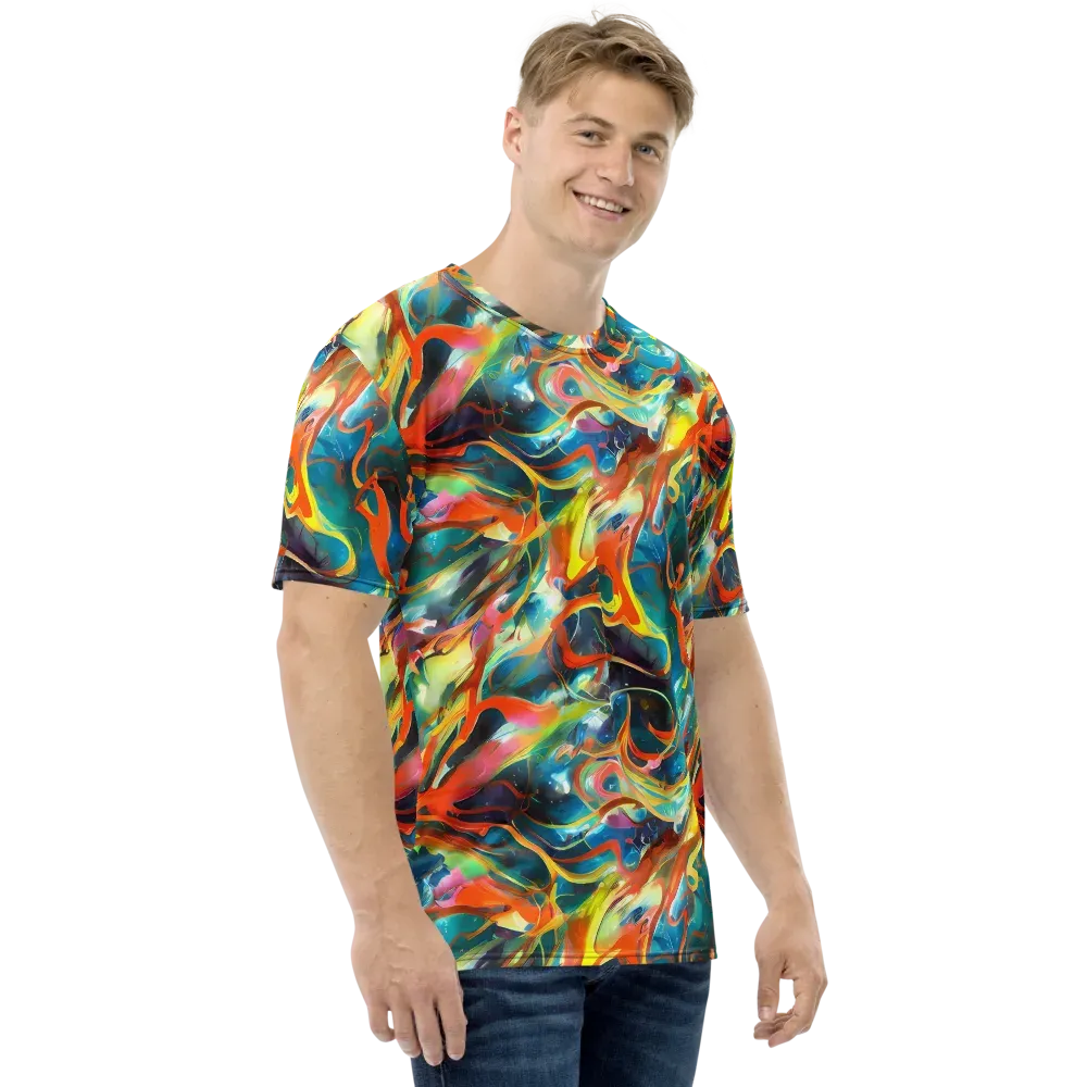 Cecily’s Swirl on Men's Crew Neck T-Shirt — Right