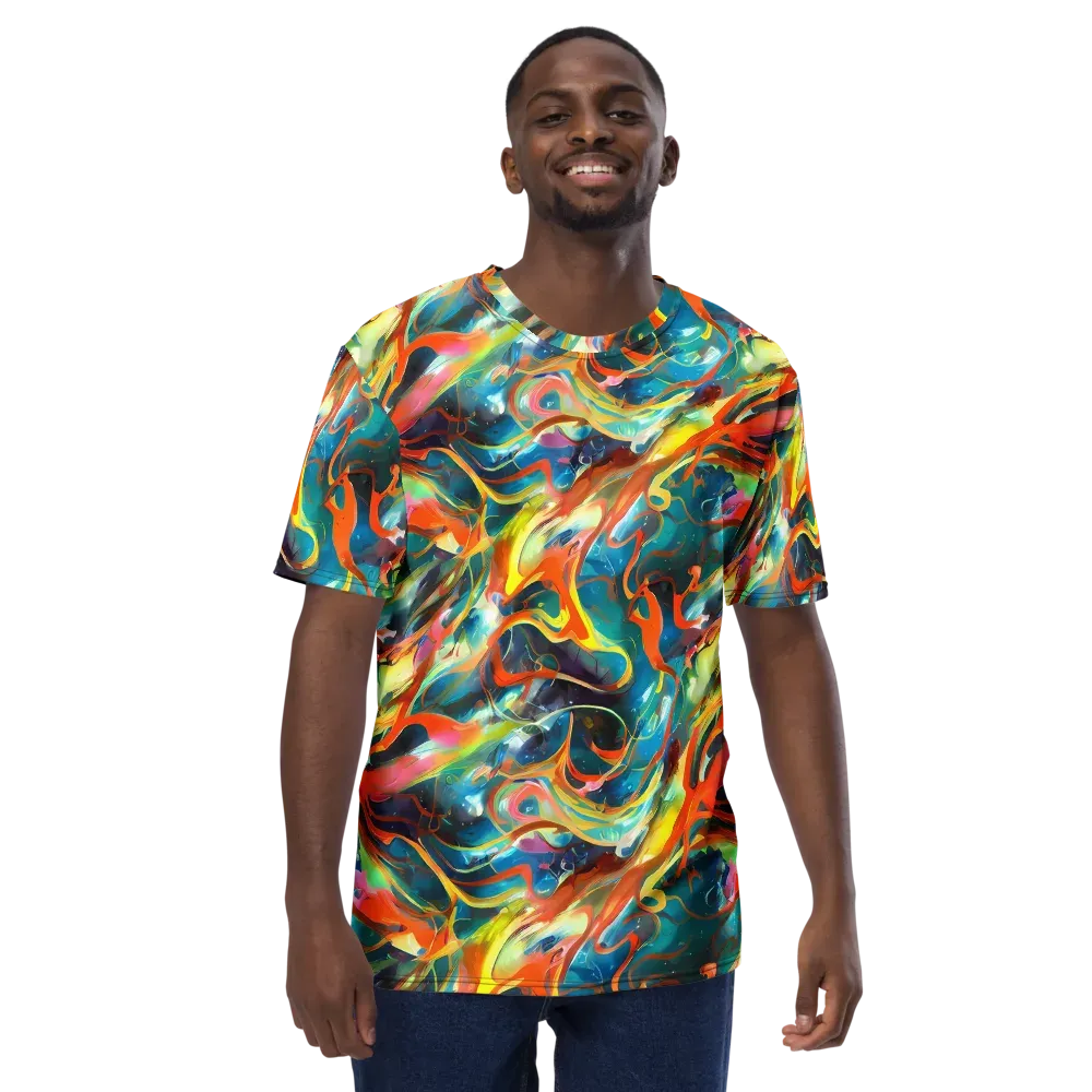 Cecily’s Swirl on Men's Crew Neck T-Shirt — Front