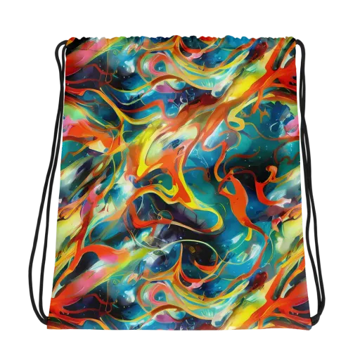Cecily’s Swirl on a Drawstring Bag
