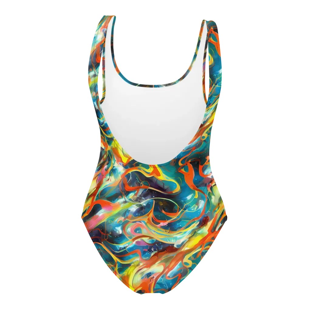 Cecily’s Swirl on One-Piece Swimsuit — Back