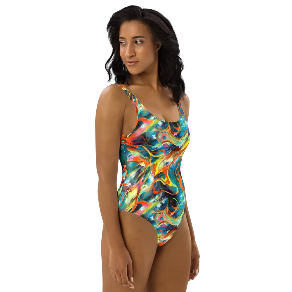 Cecily’s Swirl on One-Piece Swimsuit — Right