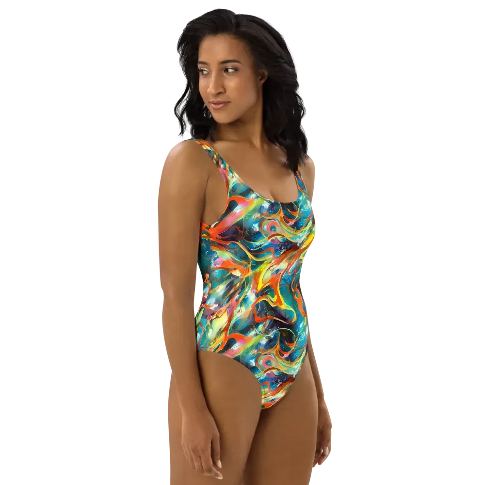 Cecily’s Swirl on One-Piece Swimsuit — Right