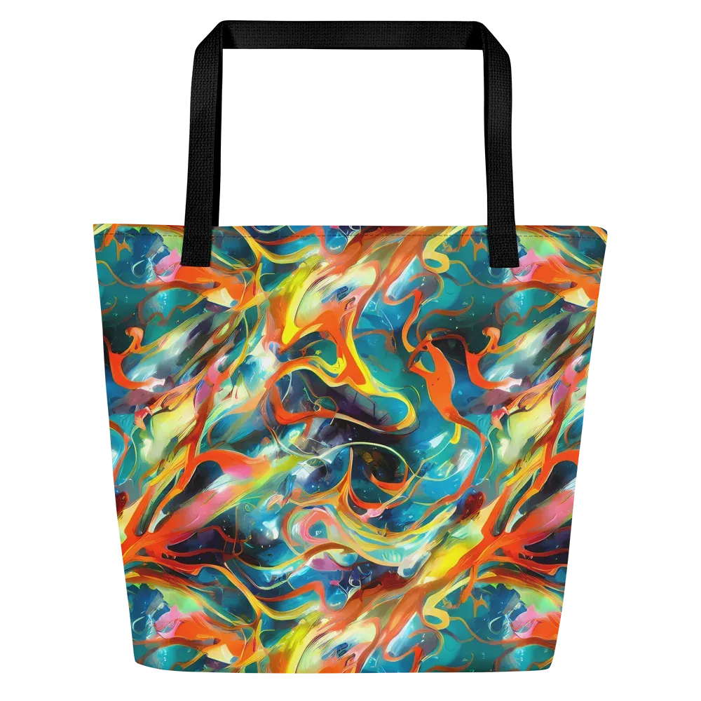 Cecily’s Swirl on Large Tote Bag W/ Pocket — Front