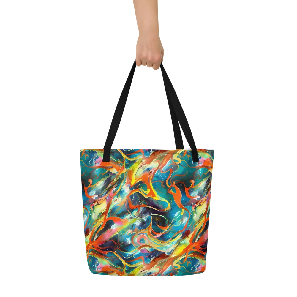 Cecily’s Swirl on Large Tote Bag W/ Pocket — Front