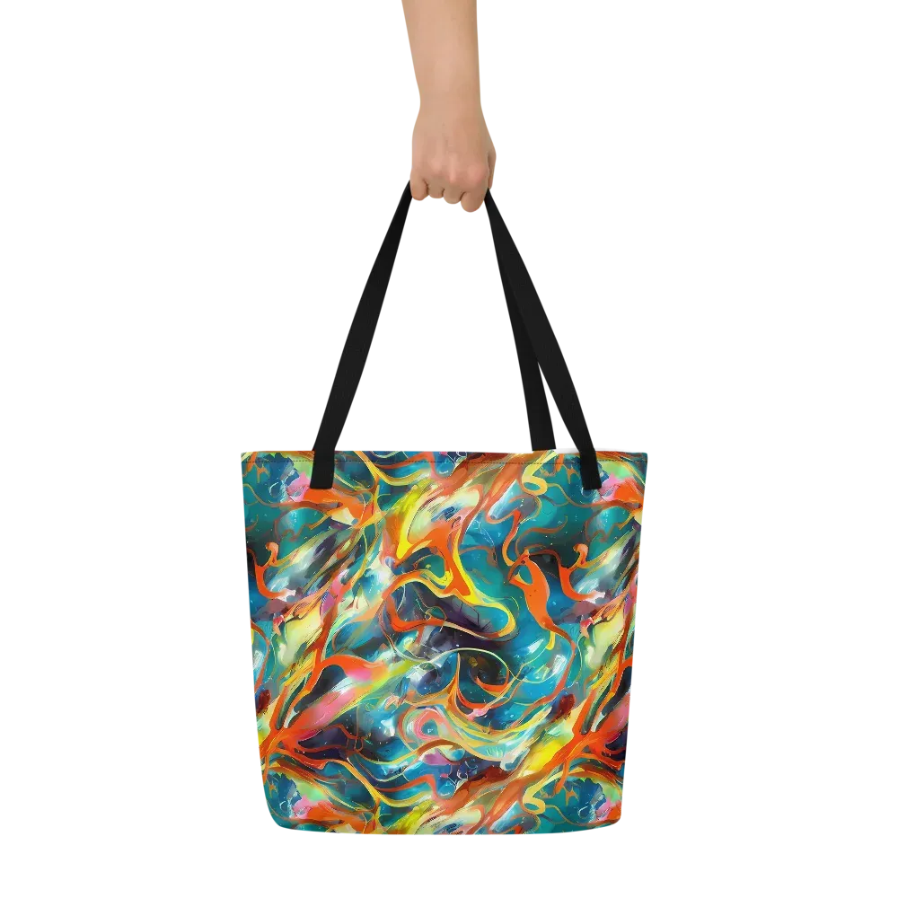 Cecily’s Swirl on Large Tote Bag W/ Pocket — Front